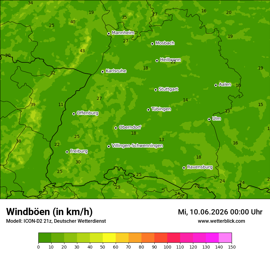 Maximale Windböen