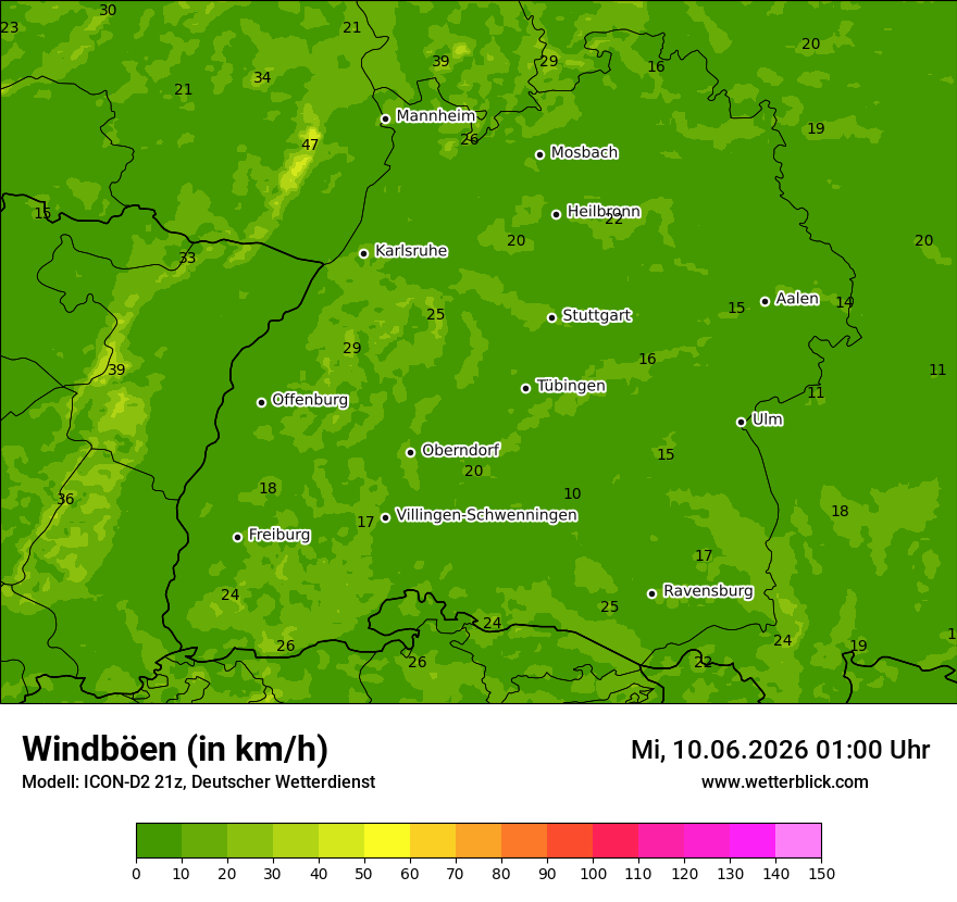 Maximale Windböen
