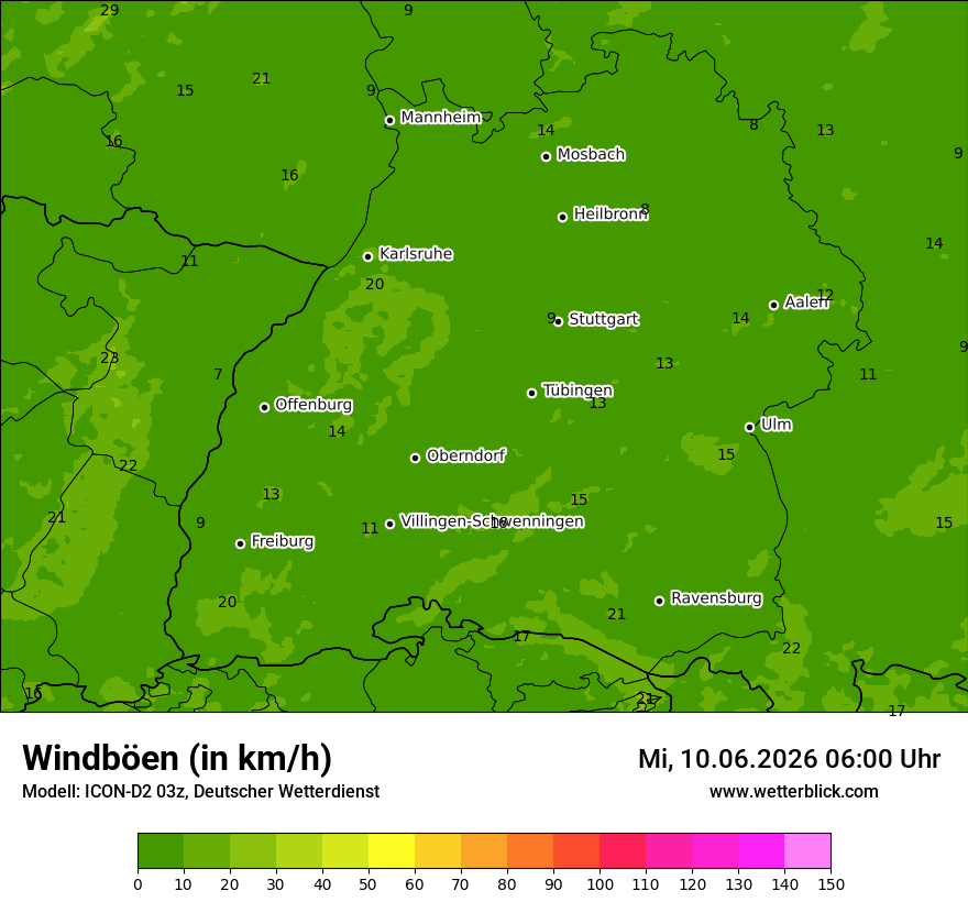 Maximale Windböen
