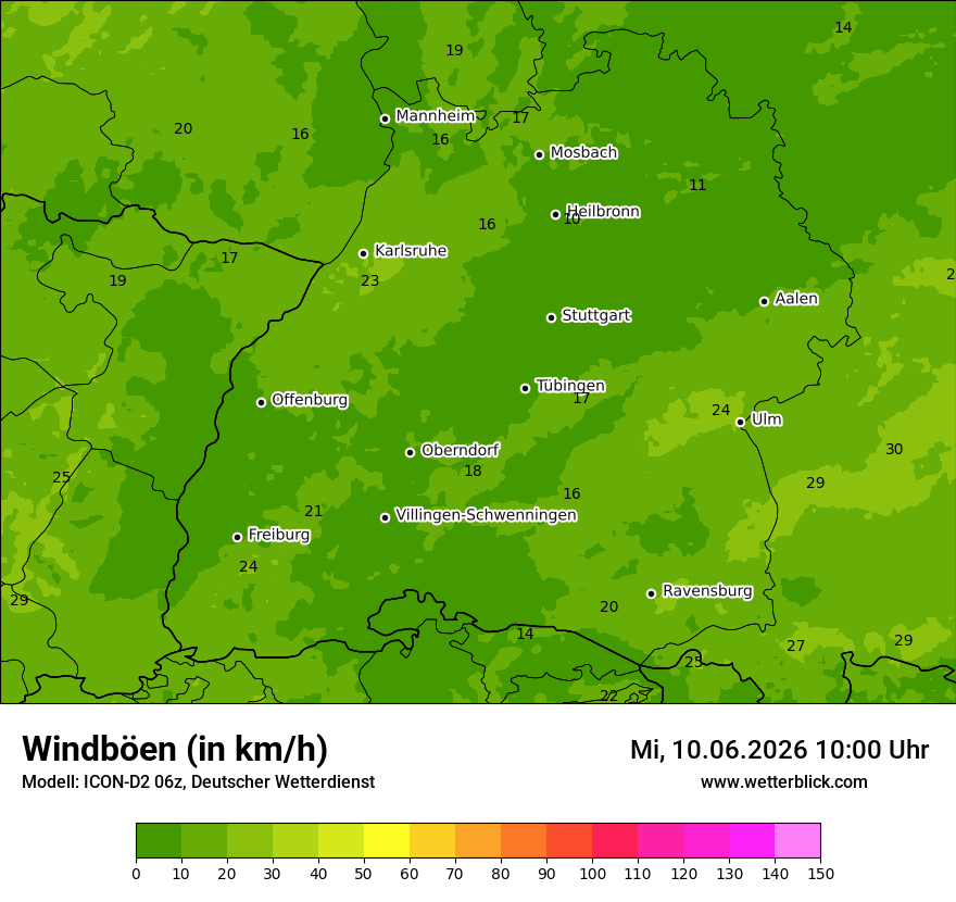 Maximale Windböen