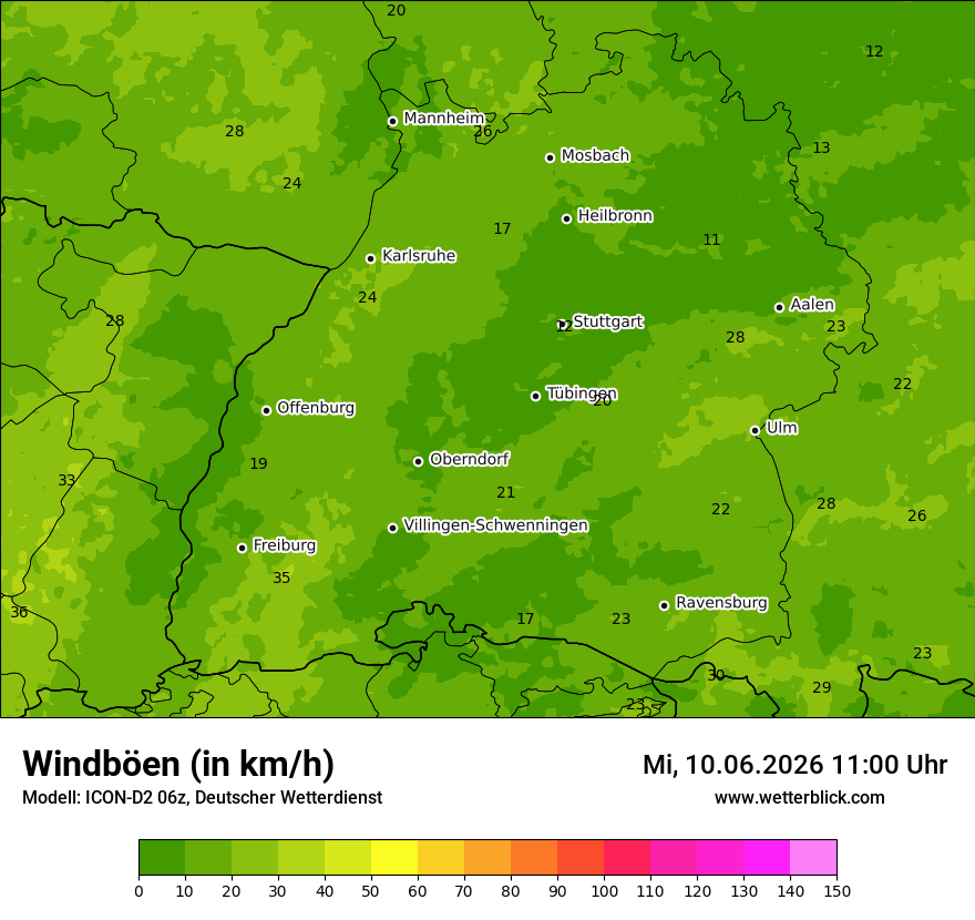 Maximale Windböen