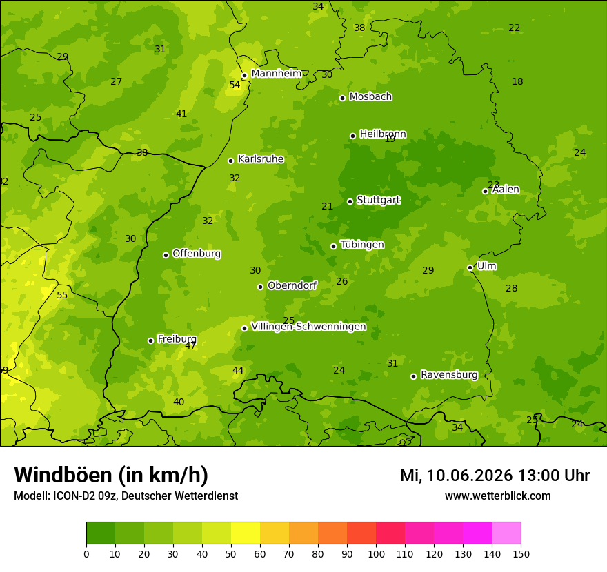 Maximale Windböen