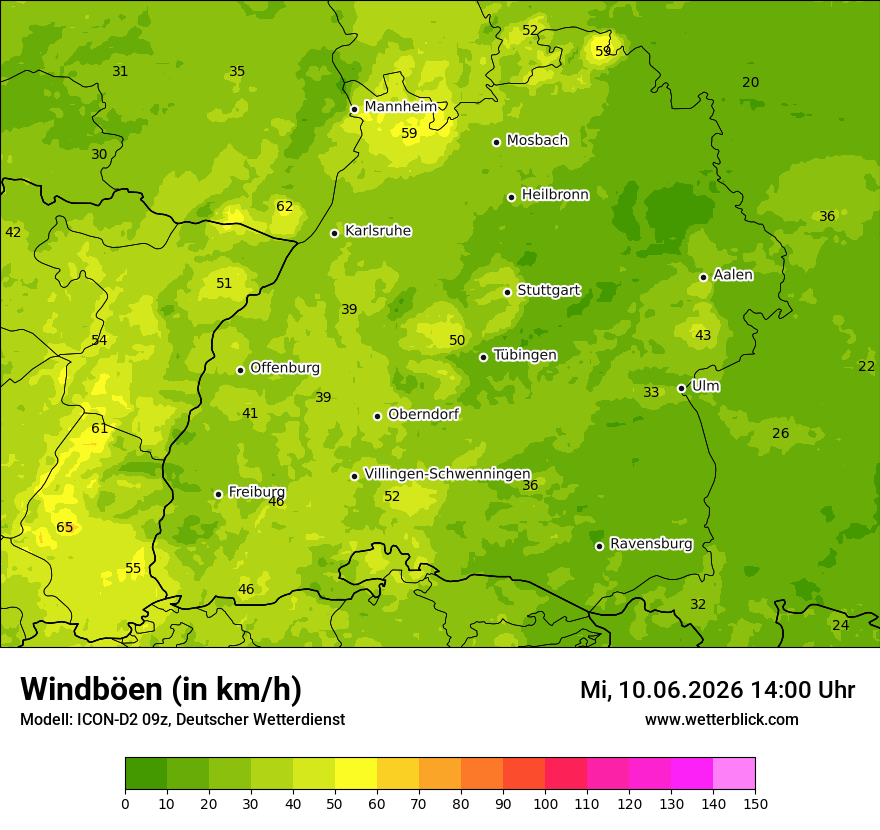 Maximale Windböen