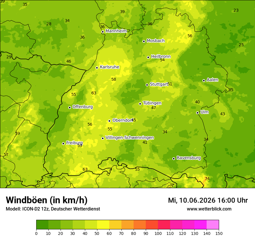 Maximale Windböen