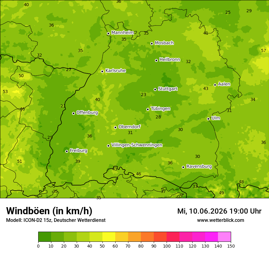 Maximale Windböen