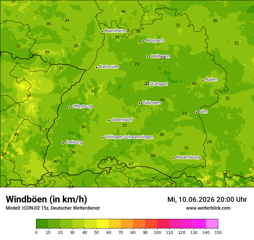 Maximale Windböen