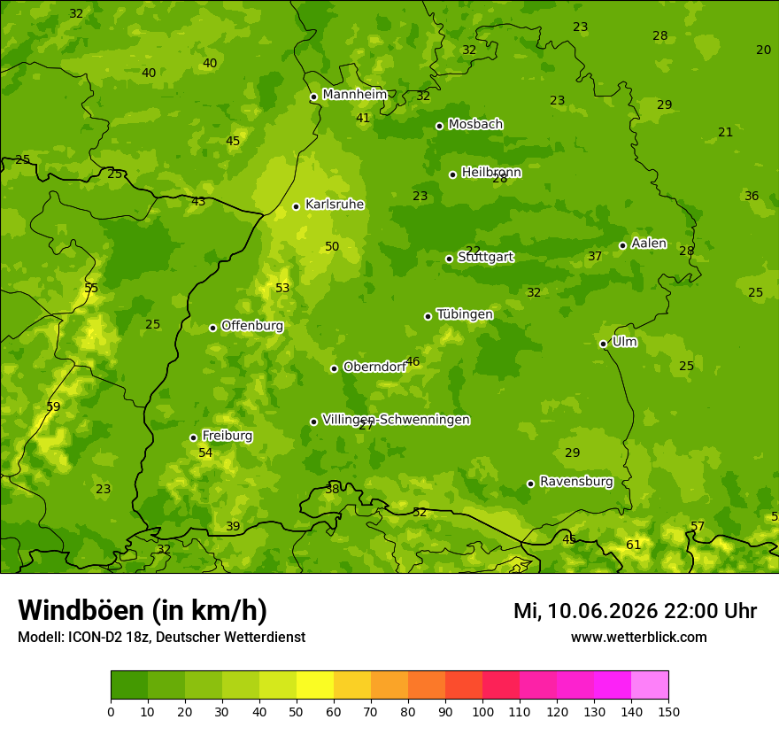 Maximale Windböen
