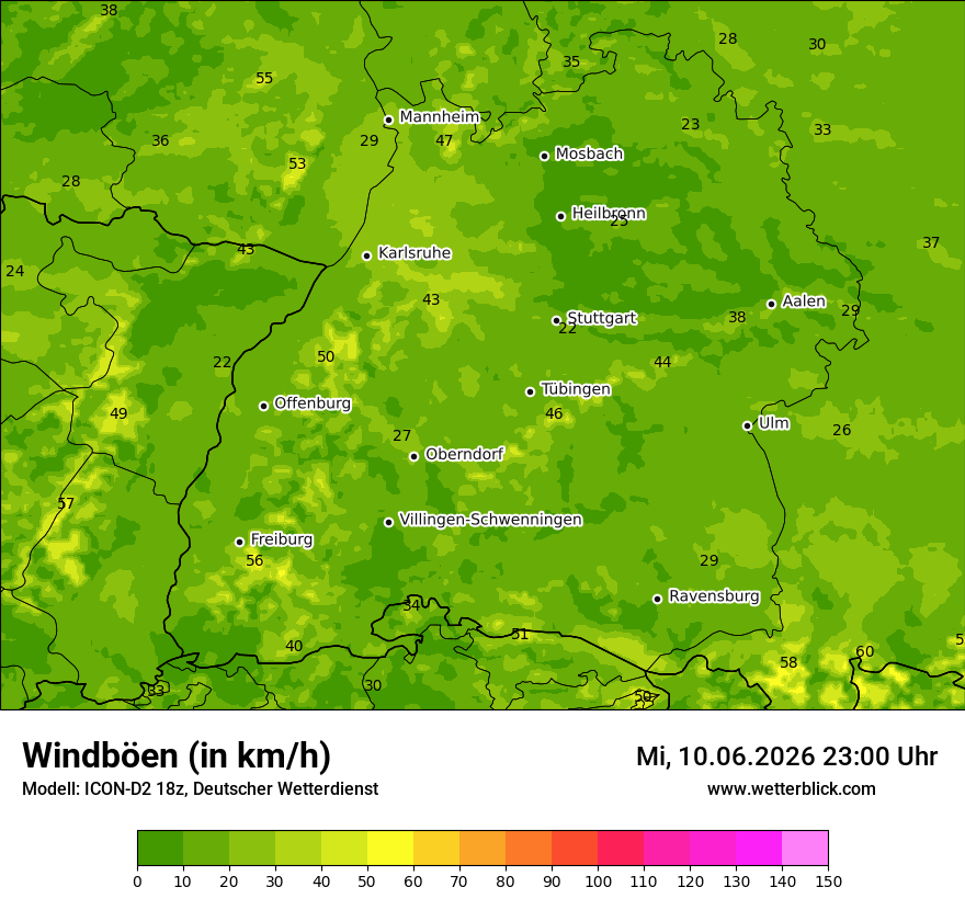 Maximale Windböen