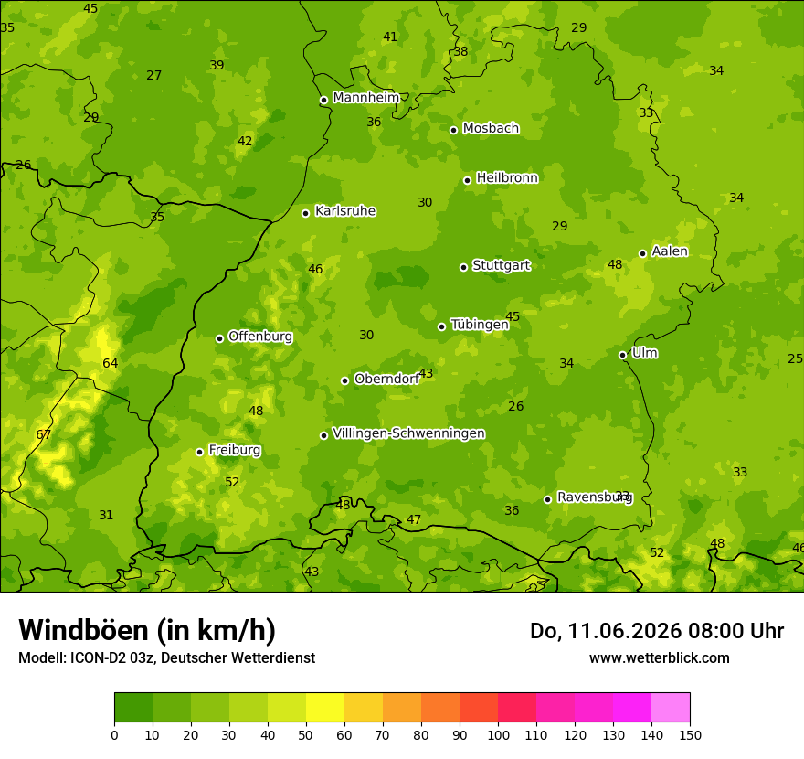 Maximale Windböen