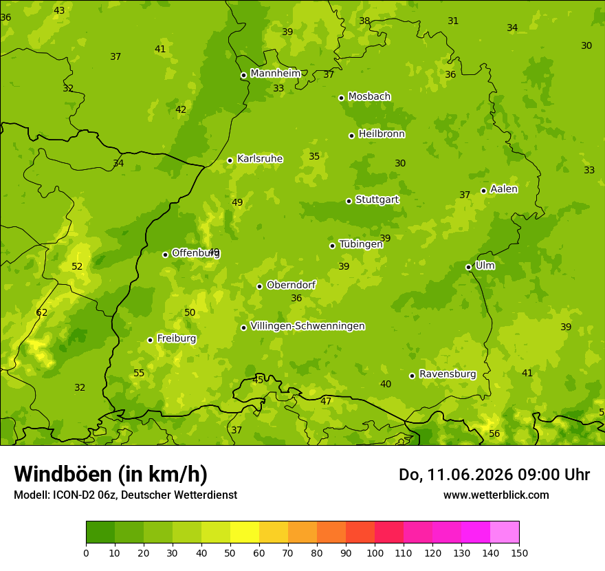 Maximale Windböen