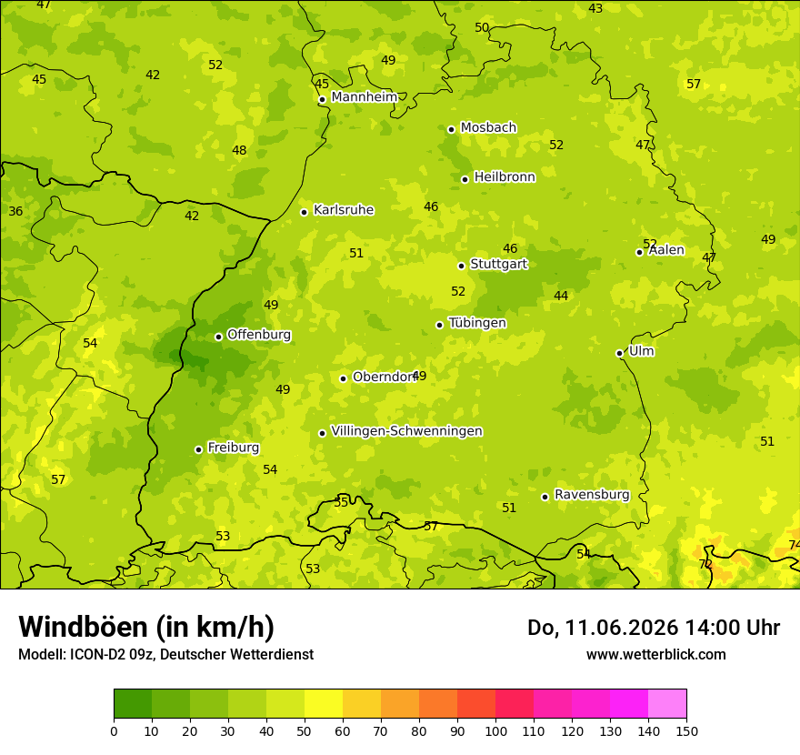 Maximale Windböen