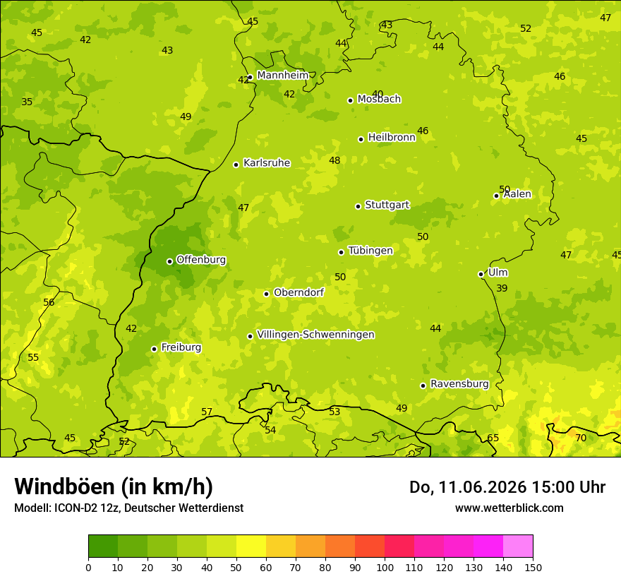 Maximale Windböen