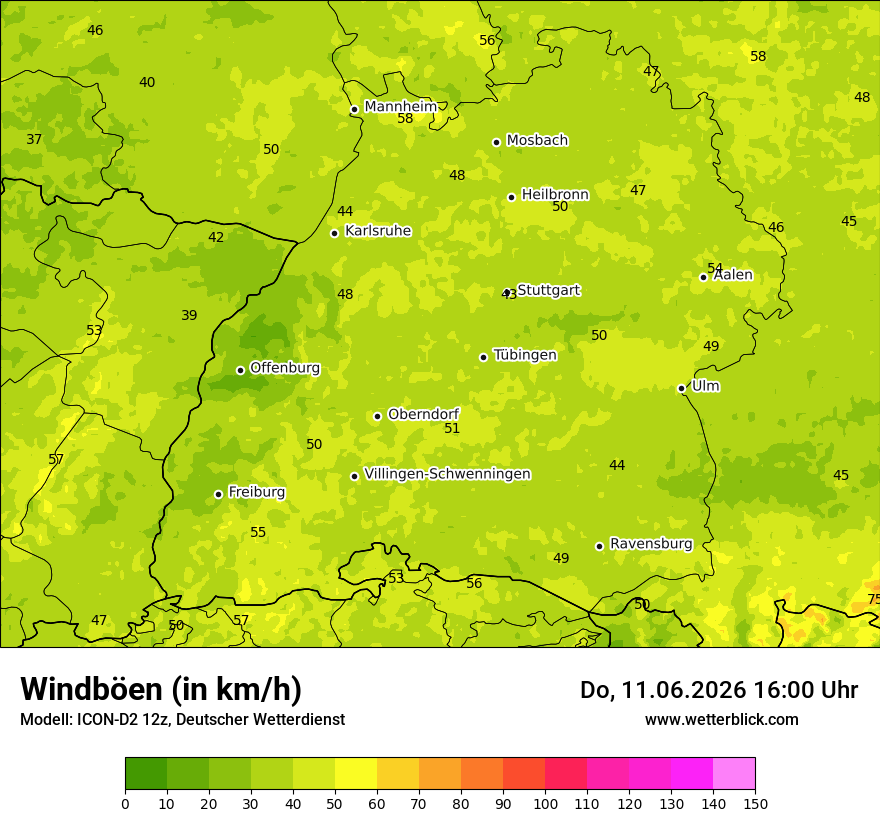 Maximale Windböen