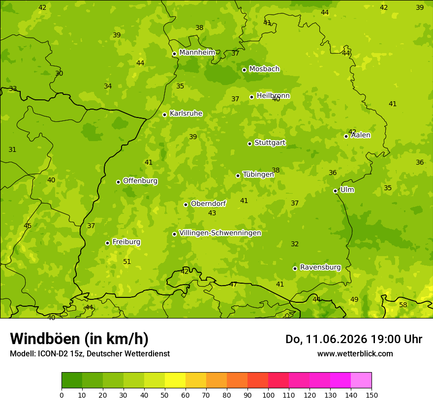 Maximale Windböen