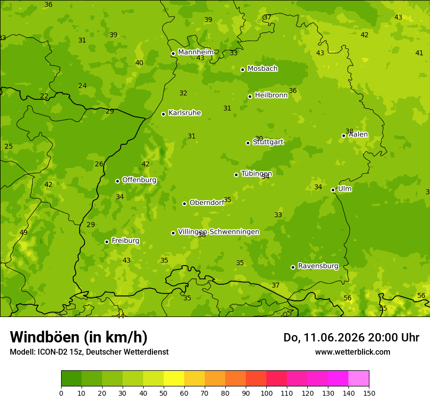 Maximale Windböen