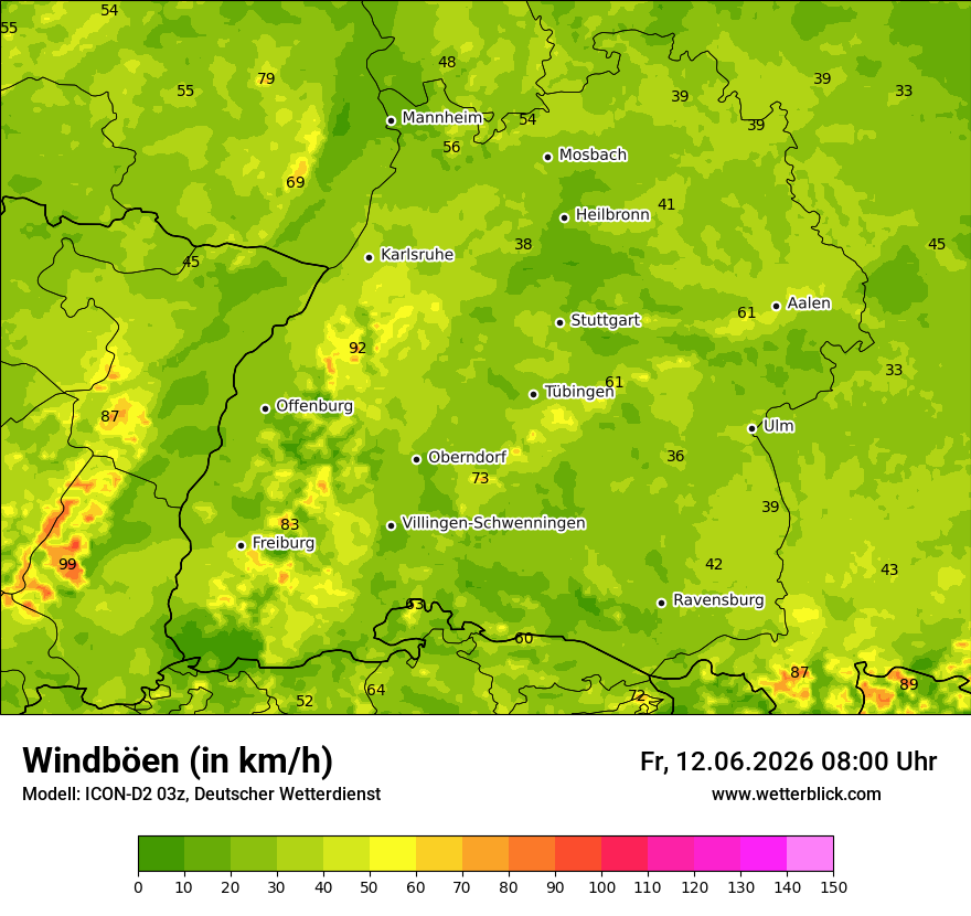 Maximale Windböen