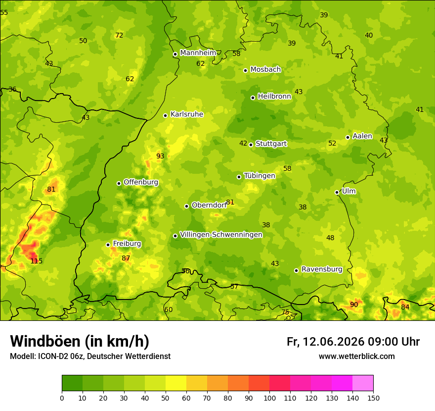 Maximale Windböen