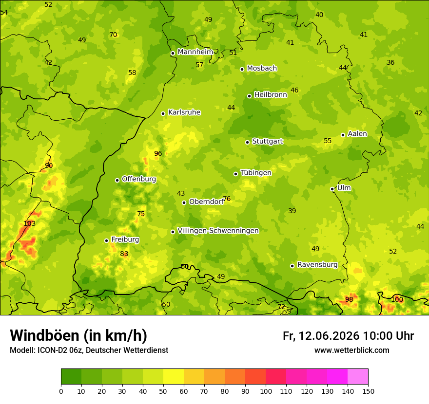 Maximale Windböen