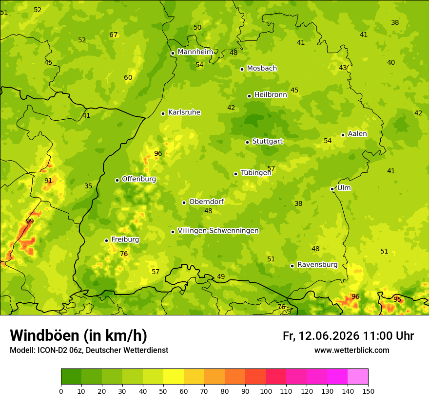 Maximale Windböen