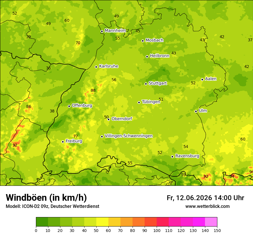 Maximale Windböen