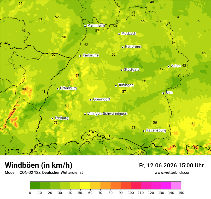 Maximale Windböen