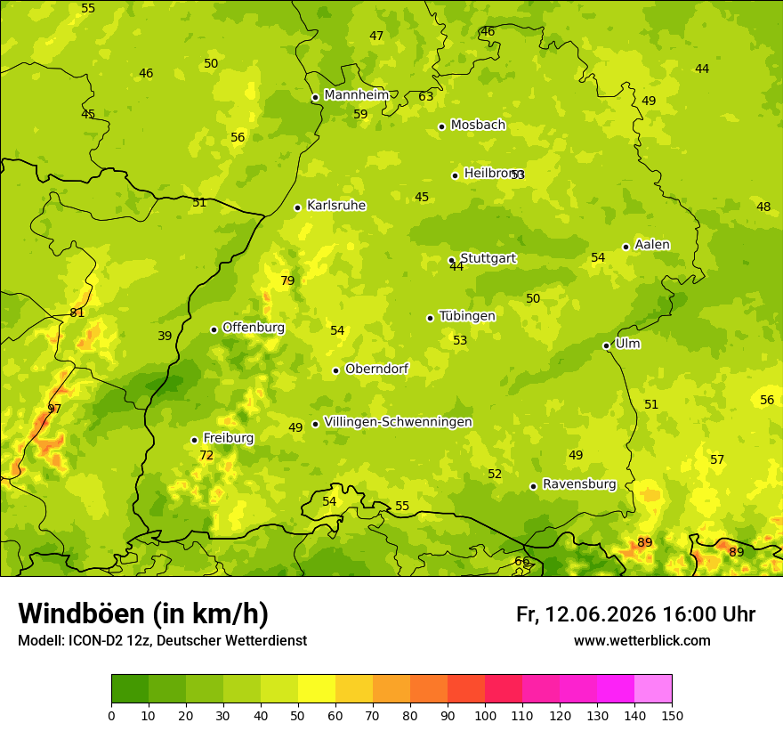 Maximale Windböen