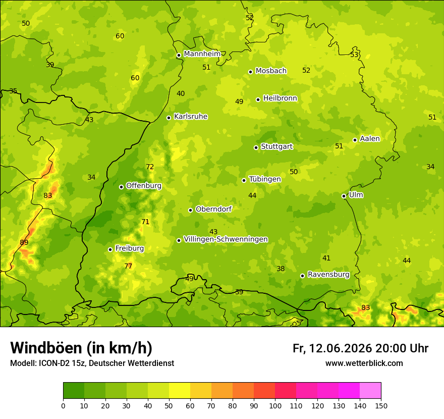 Maximale Windböen