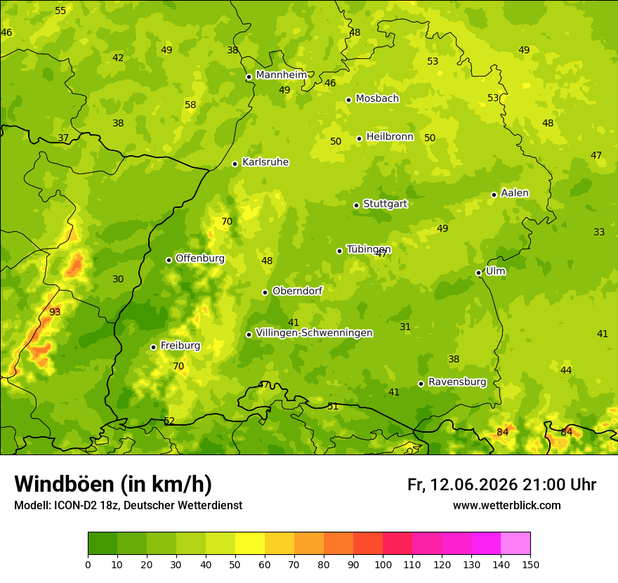 Maximale Windböen