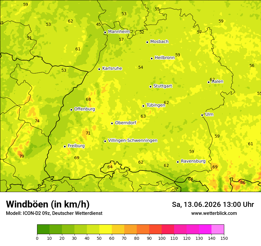 Maximale Windböen