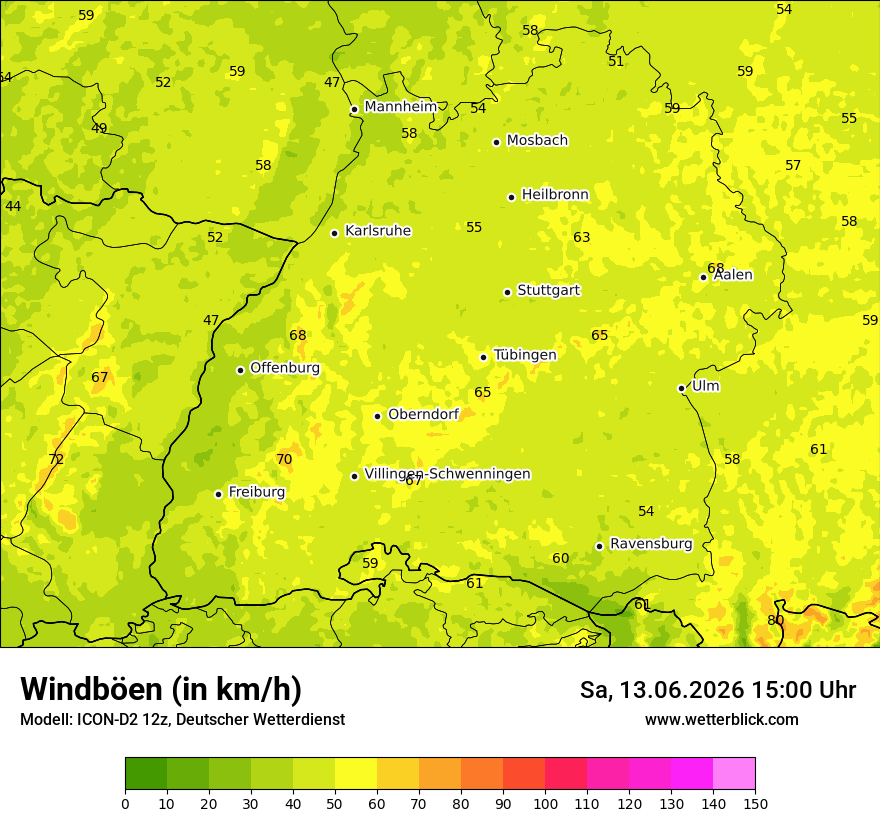 Maximale Windböen