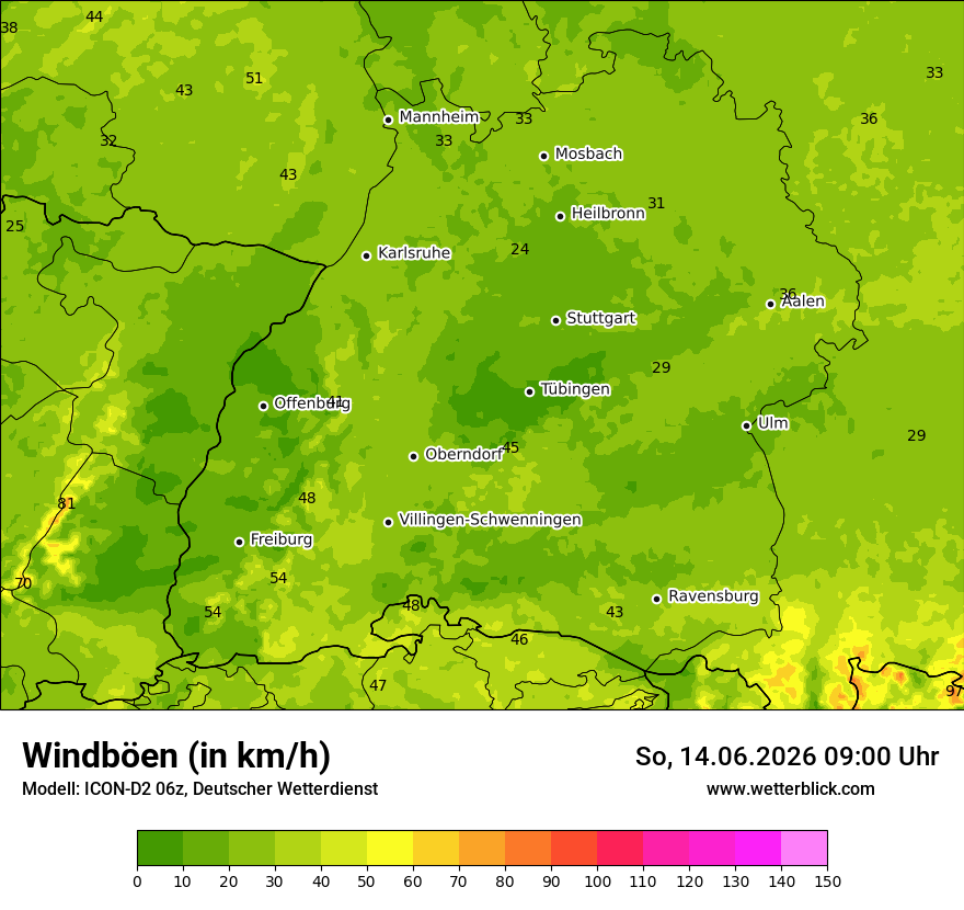Maximale Windböen