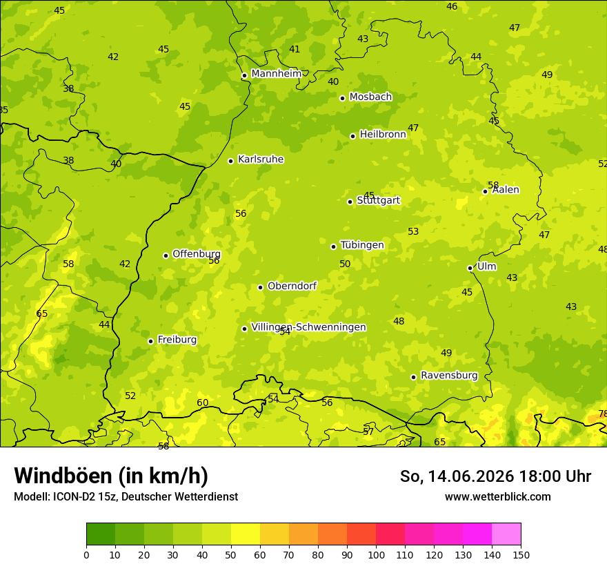 Maximale Windböen