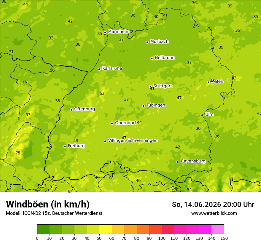 Maximale Windböen
