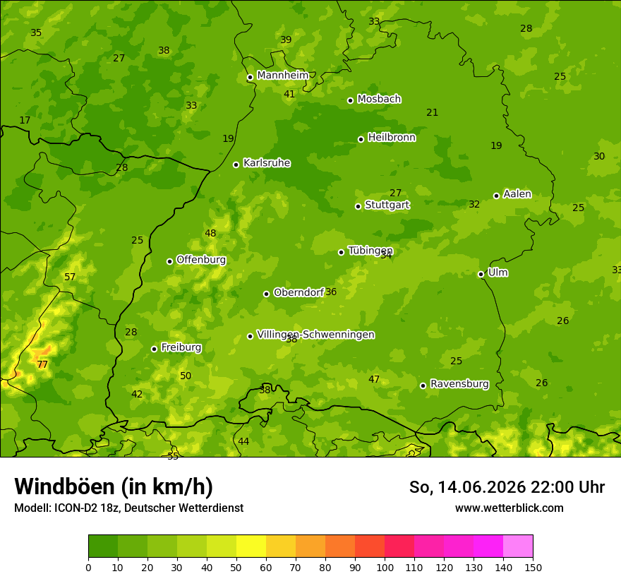 Maximale Windböen