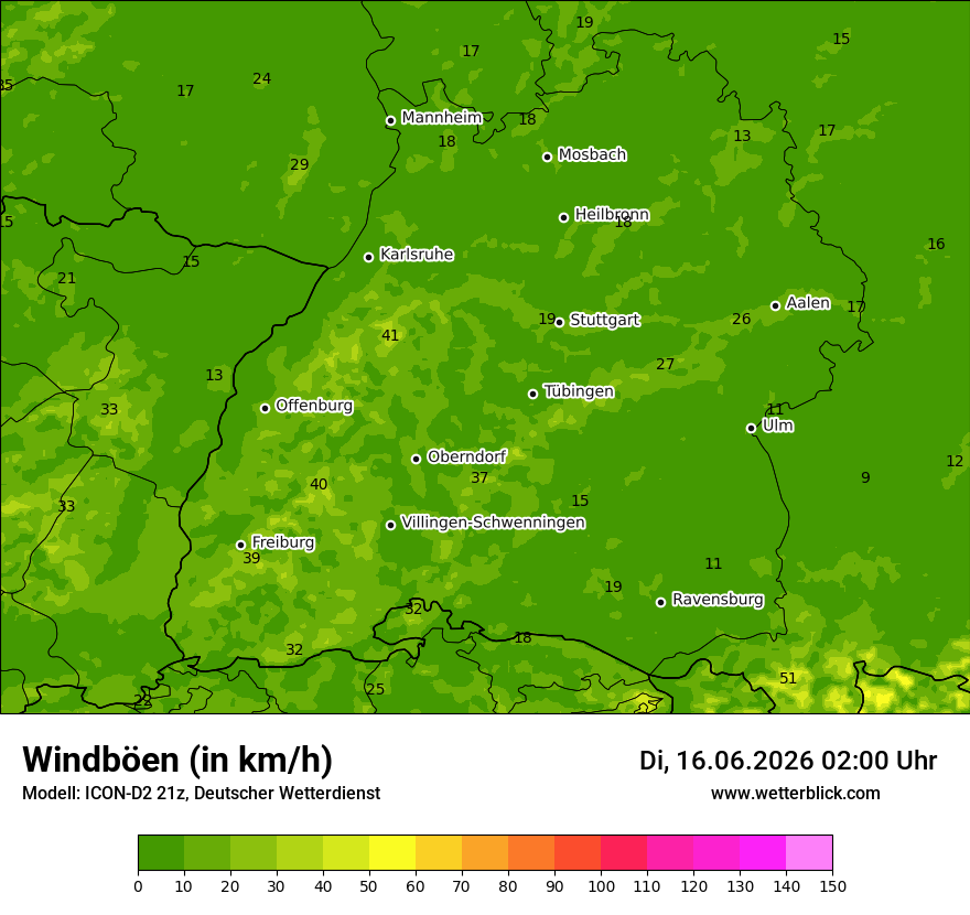 Maximale Windböen