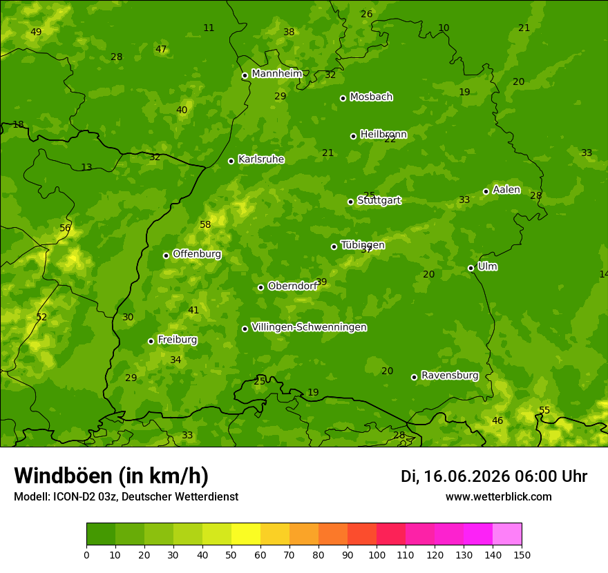 Maximale Windböen
