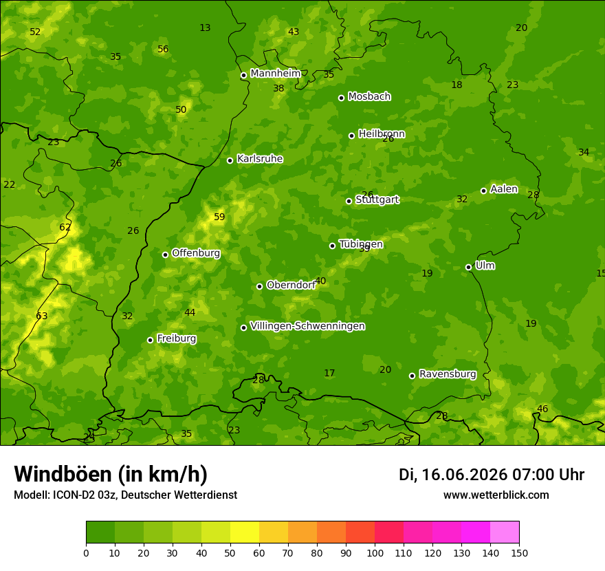 Maximale Windböen