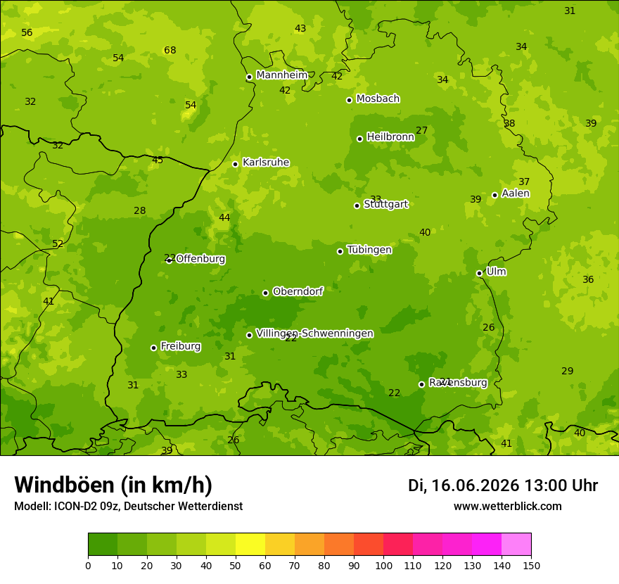 Maximale Windböen