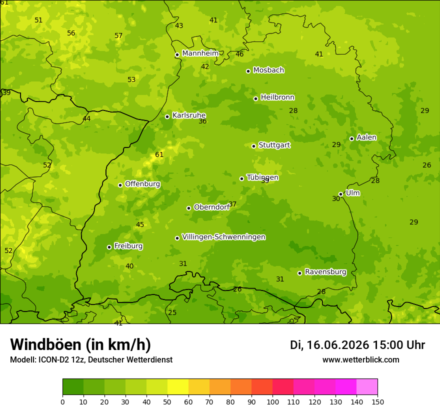 Maximale Windböen