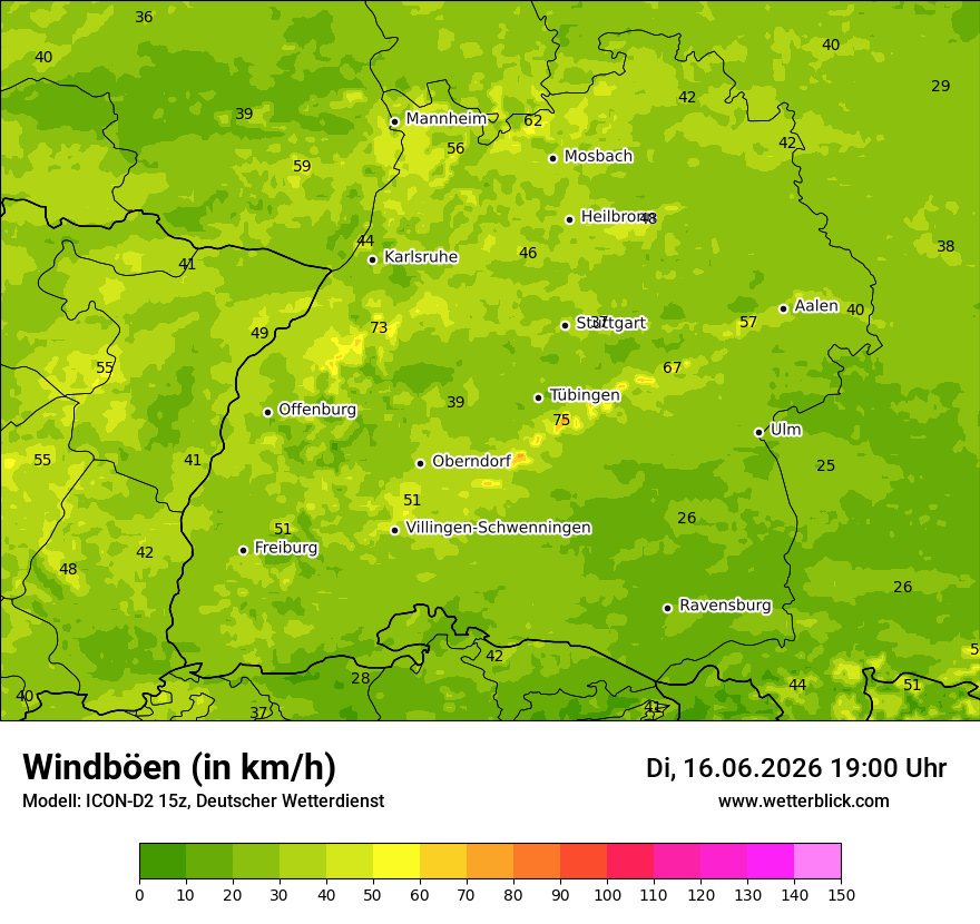 Maximale Windböen