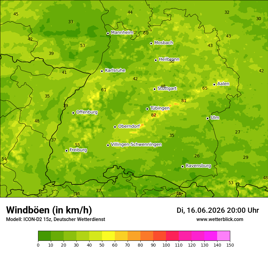 Maximale Windböen