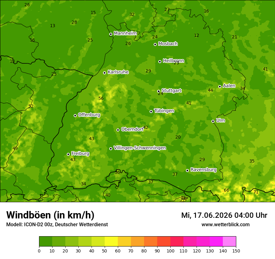 Maximale Windböen