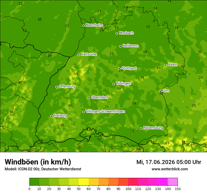 Maximale Windböen