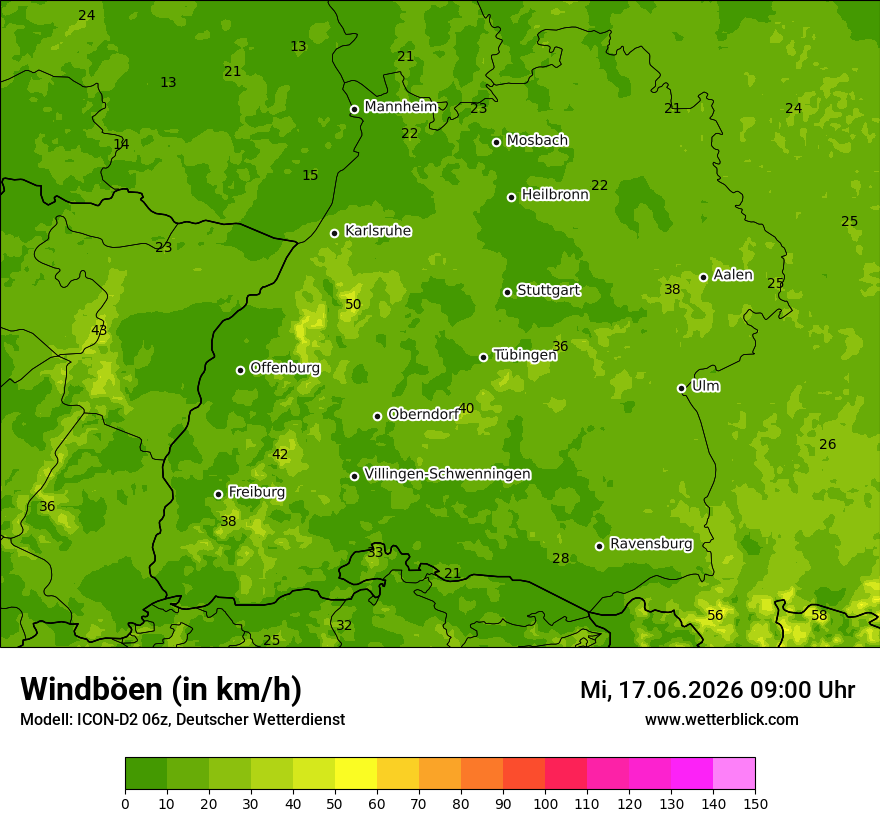 Maximale Windböen