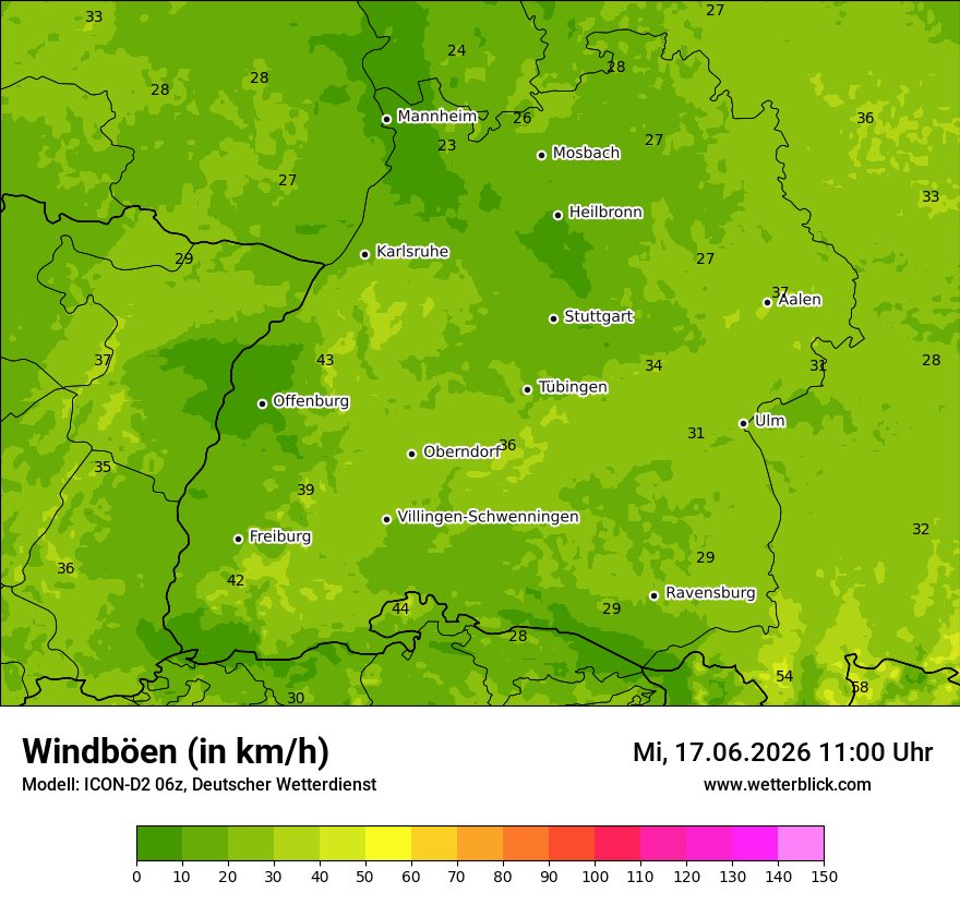 Maximale Windböen