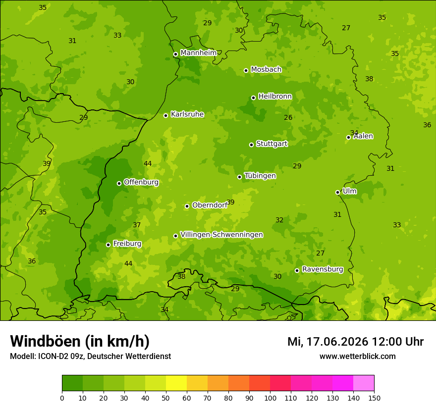 Maximale Windböen