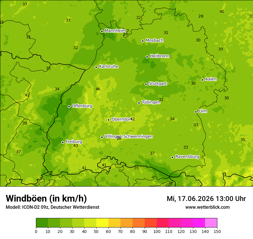 Maximale Windböen