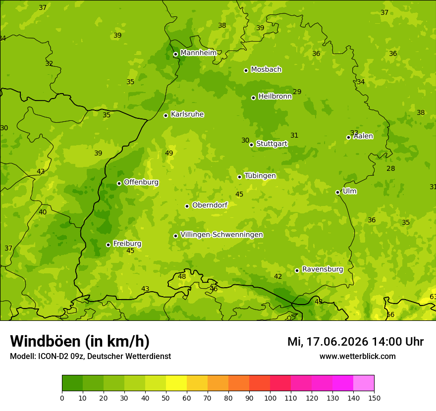 Maximale Windböen