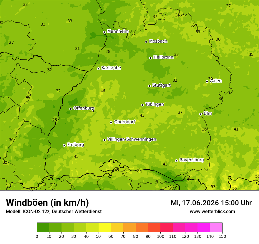 Maximale Windböen