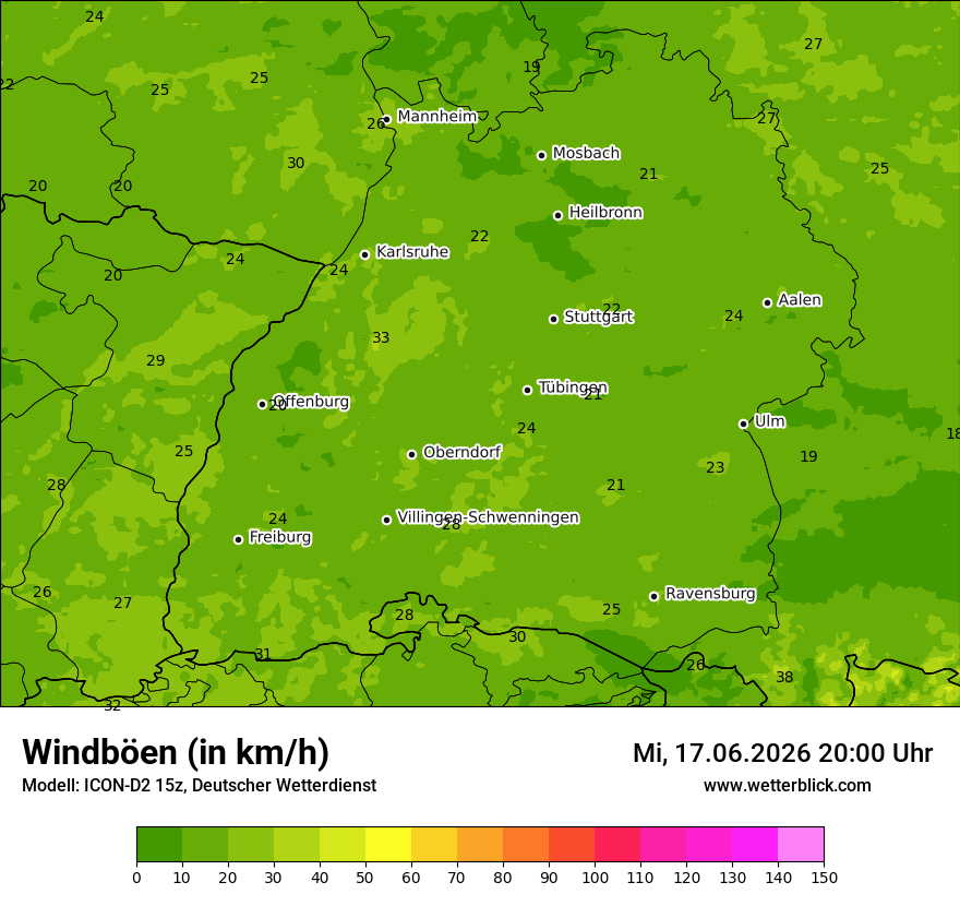 Maximale Windböen
